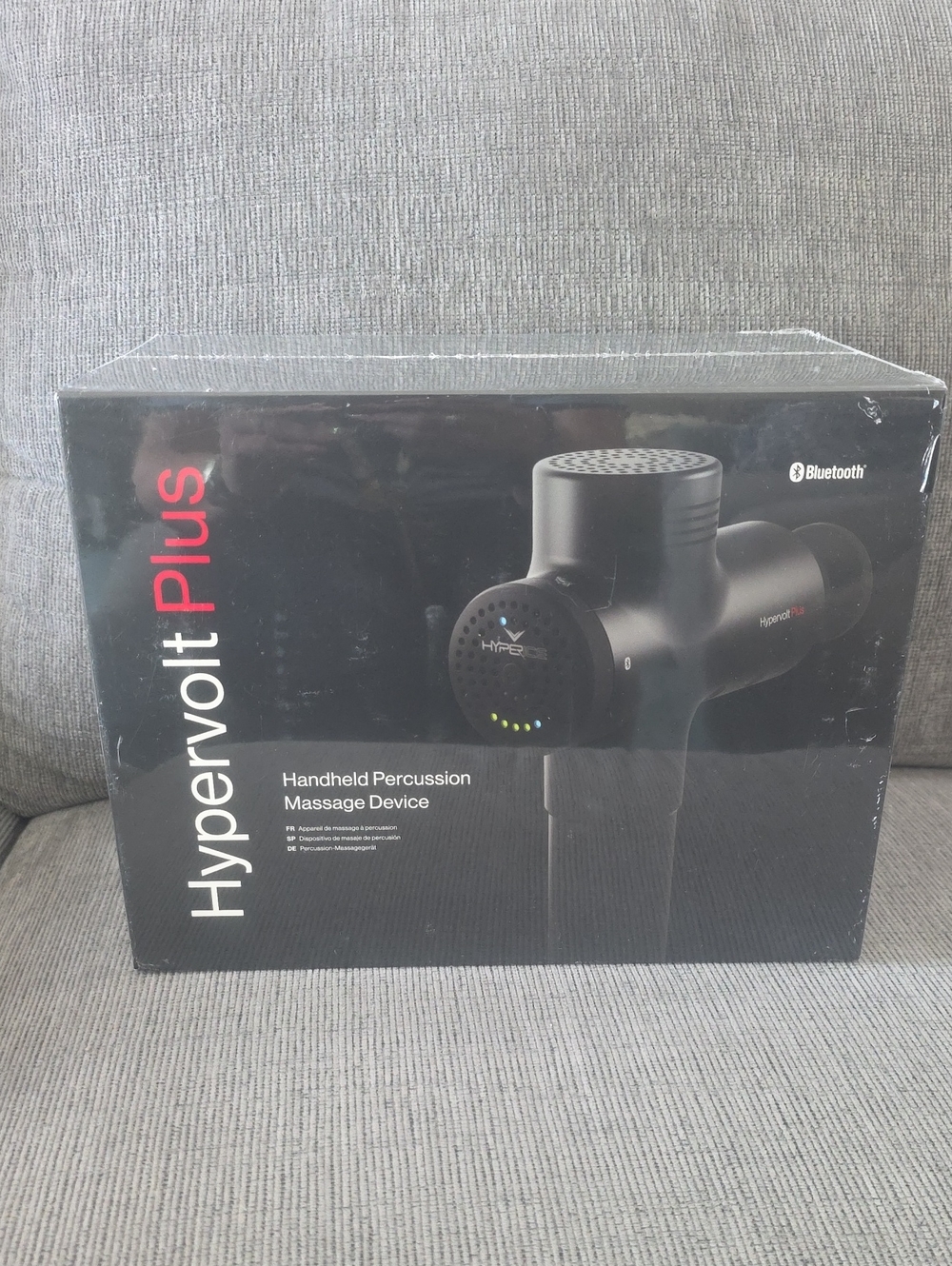 Hypervolt Plus Handheld Percussion Massager - Black, New By Hyperice Bluetooth.